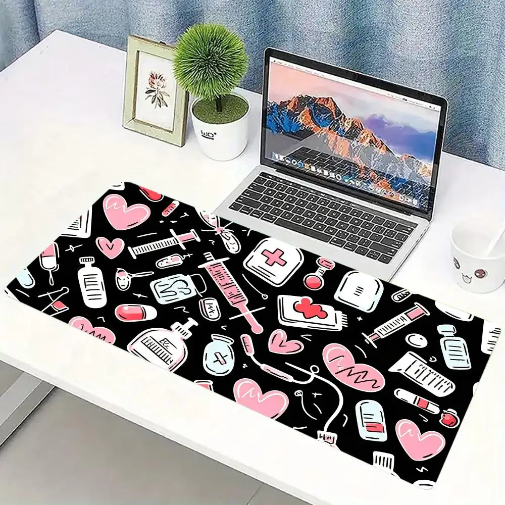 かわいいピンク色の医療柄ゲーミングマウスパッド。滑り止め加工 - Pc Gaming Pink のレビューと価格