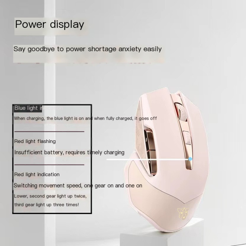 ピンクのワイヤレスマウス,タイプC充電,サイレントゲーミング - Pc Gaming Pink のレビューと価格